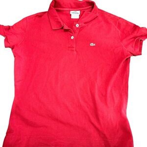 Lacoste Boys's Red Piqué Polo Top